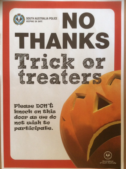 No Thanks Trick Or Treaters