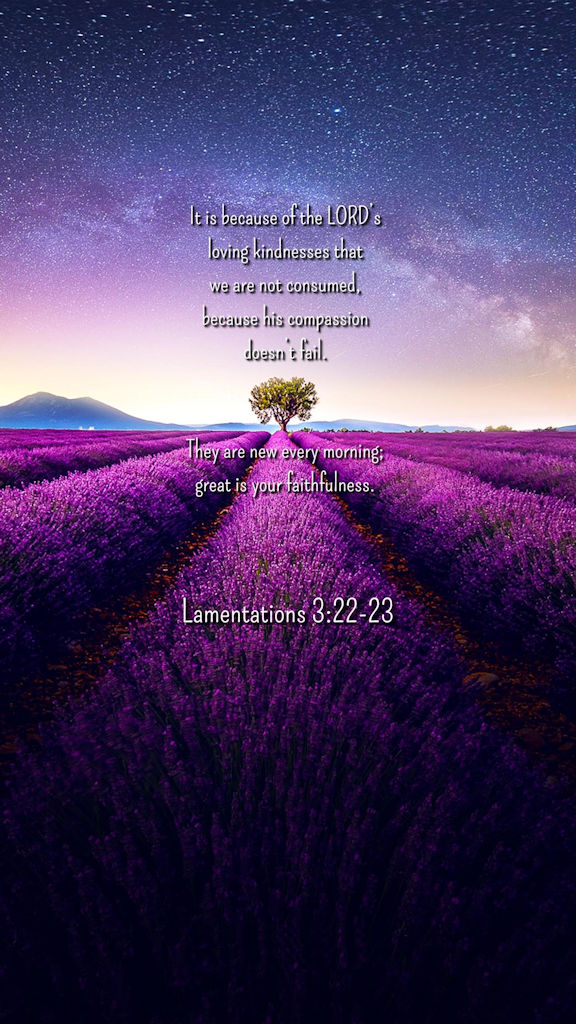 Lamentations 3:22&23